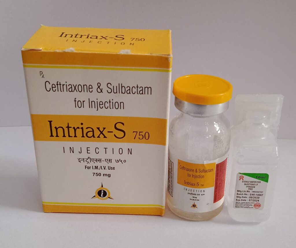 Ceftriaxone Sulbactam Intriax S Mg Integrated Laboratories Pvt