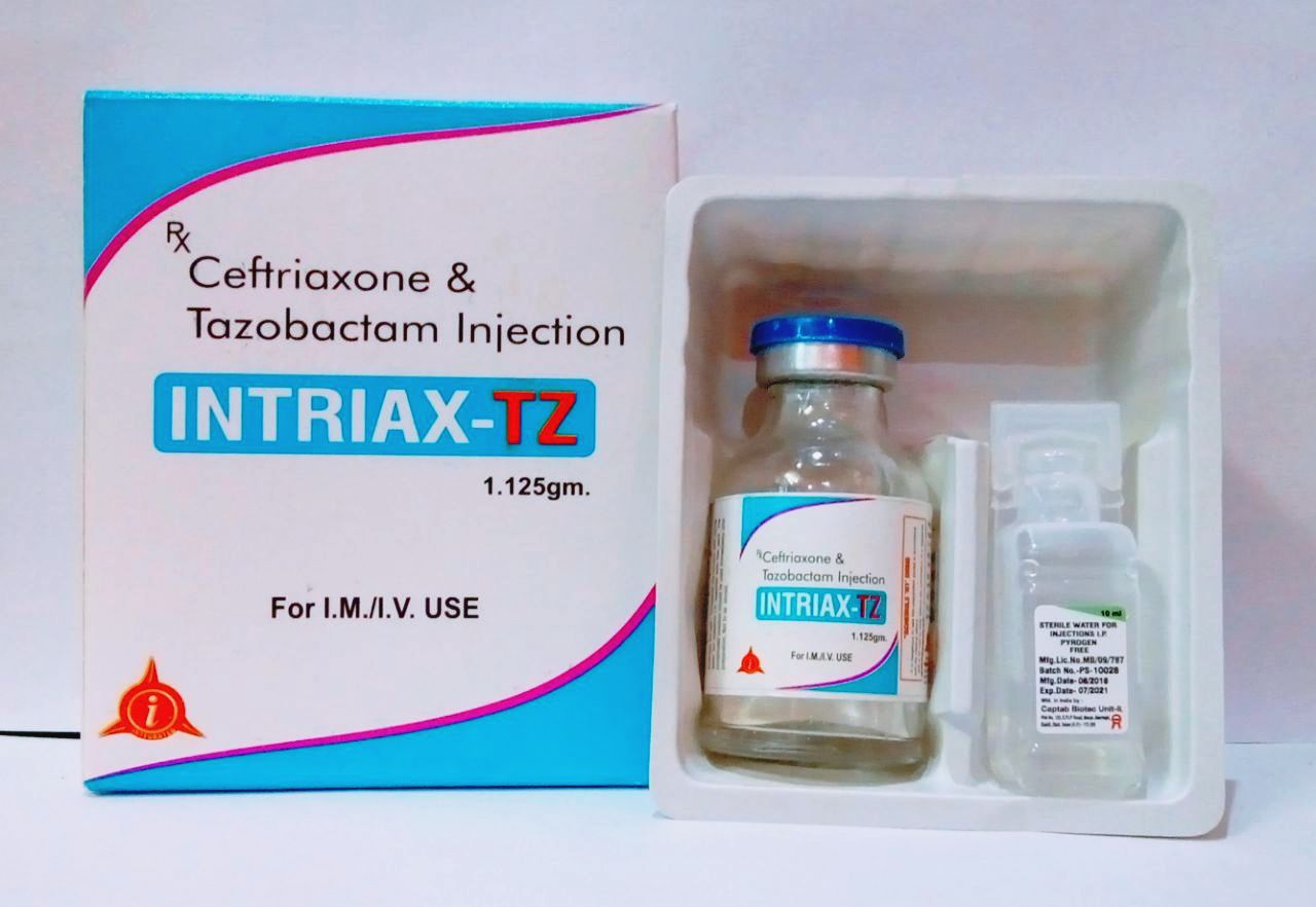 Ceftriaxone Tazobactam Mg Injection Intriax Tz Gm