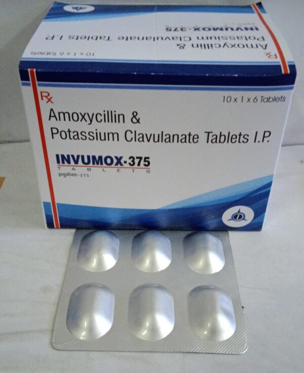 Amoxycillin & Clavulanic Acid Tablets (Invumox-375)