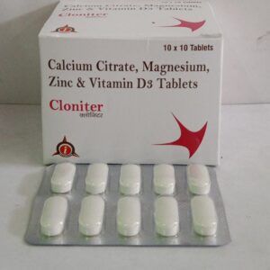 Calcium Citrate, Magnesium Hydroxide, Zinc & Vitamin D3 Tablets (Cloniter)