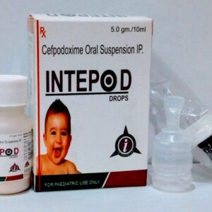 Cefpodoxime Oral Suspension IP. 5.0 gm10 ml Drops (Intepod Drops)