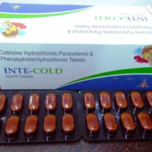 Cetirizine, Paracetamol & Phenylephrine Hydrochloride Tablets (Inte-Cold)