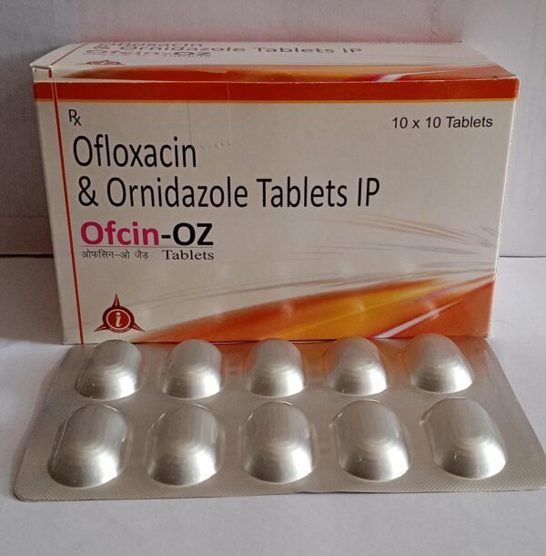 Ofloxacin 200mg+Ornidazole 500mg Tablets (Ofcin-Oz)