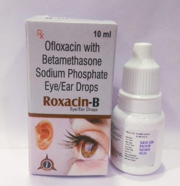 Ofloxacin With Betamethasone Sodium Phosphate Eye/Ear Drop (Roxacin-B)