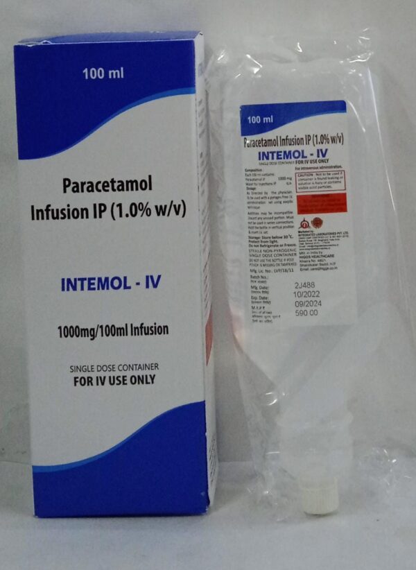 Paracetamol Infusion 100ml (Intemol-IV)
