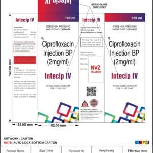 Ciprofloxacin Infusion (Intecip IV-2mg)