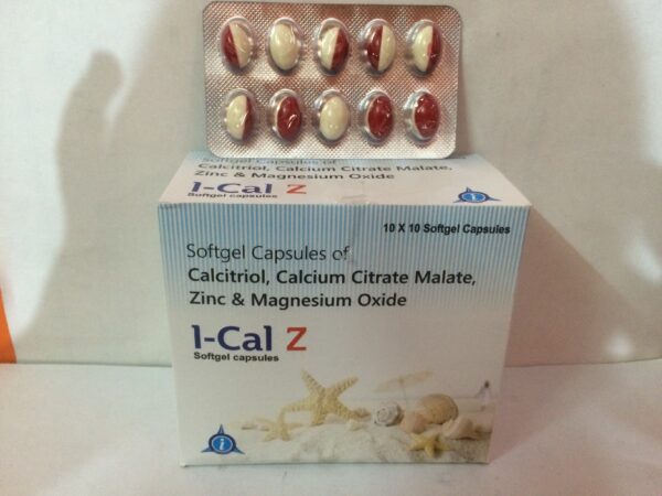 Calcitriol, Calcium Zinc & Magnesium Oxide Softgel Capsules (I-Cal Z)