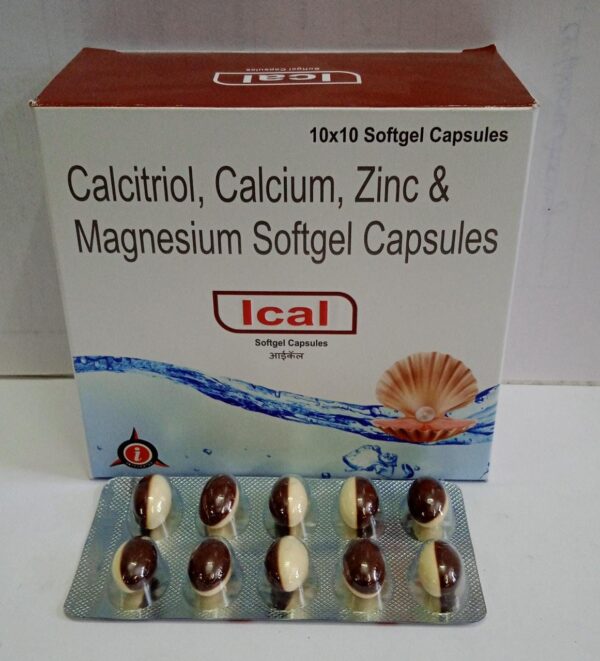 Calcitriol, Calcium, Zinc & Magnesium Softgel Capsules (I-Cal)