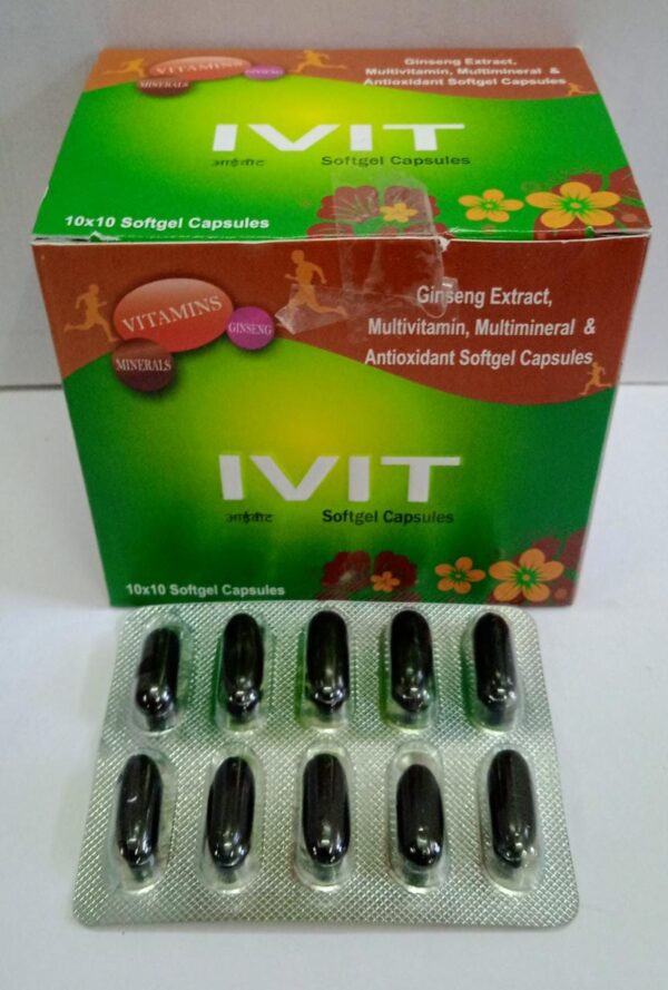 Gineseng with Vitamins, Minerals & Antioxidants Softgel Capsules (Ivit Cap)