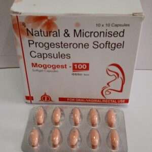 Natural & Micronised Progesterone Softgel Capsules (Mogogest-100)