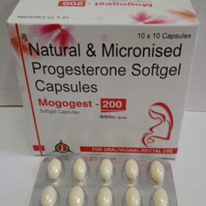 Natural & Micronised Progesterone Softgel Capsules (Mogogest-200)