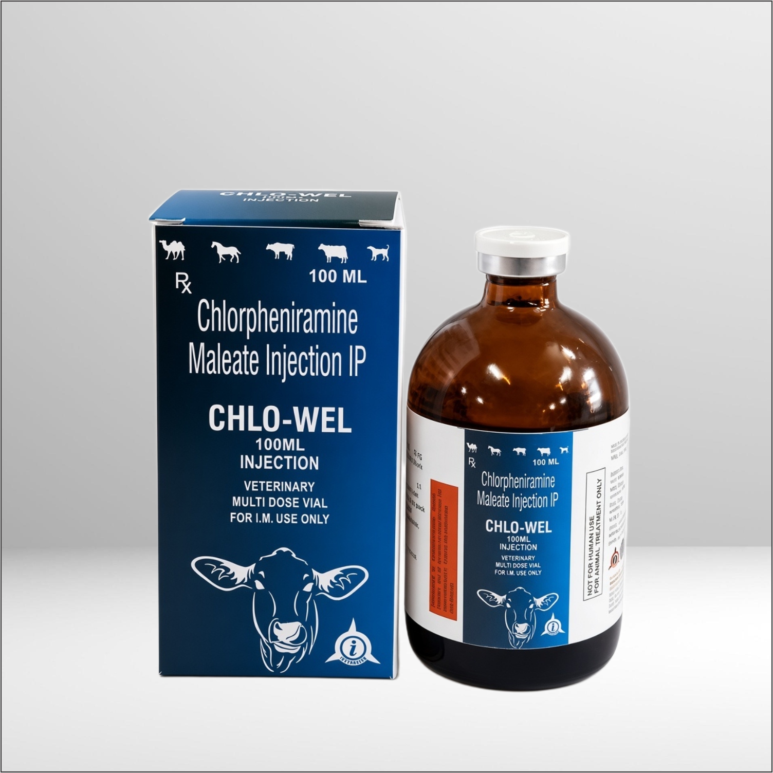 Vial and box of Welceft-3gm Ceftriaxone Injection