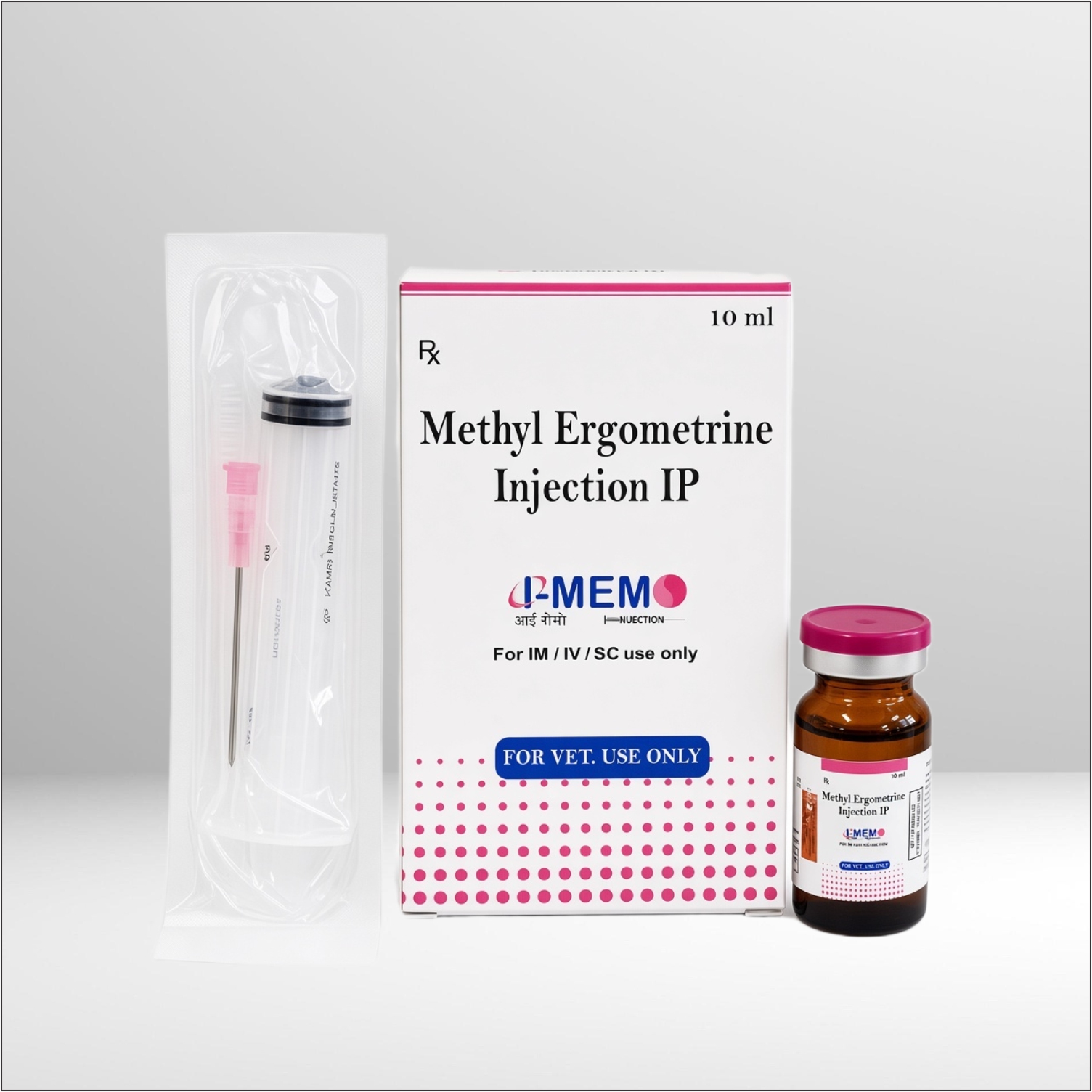 Ampoule and box of I-Memo Methyl Ergometrine Injection