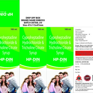 Cyproheptadine Hydrochloride & Tricholine Citrate Syrup (Hp-Din)