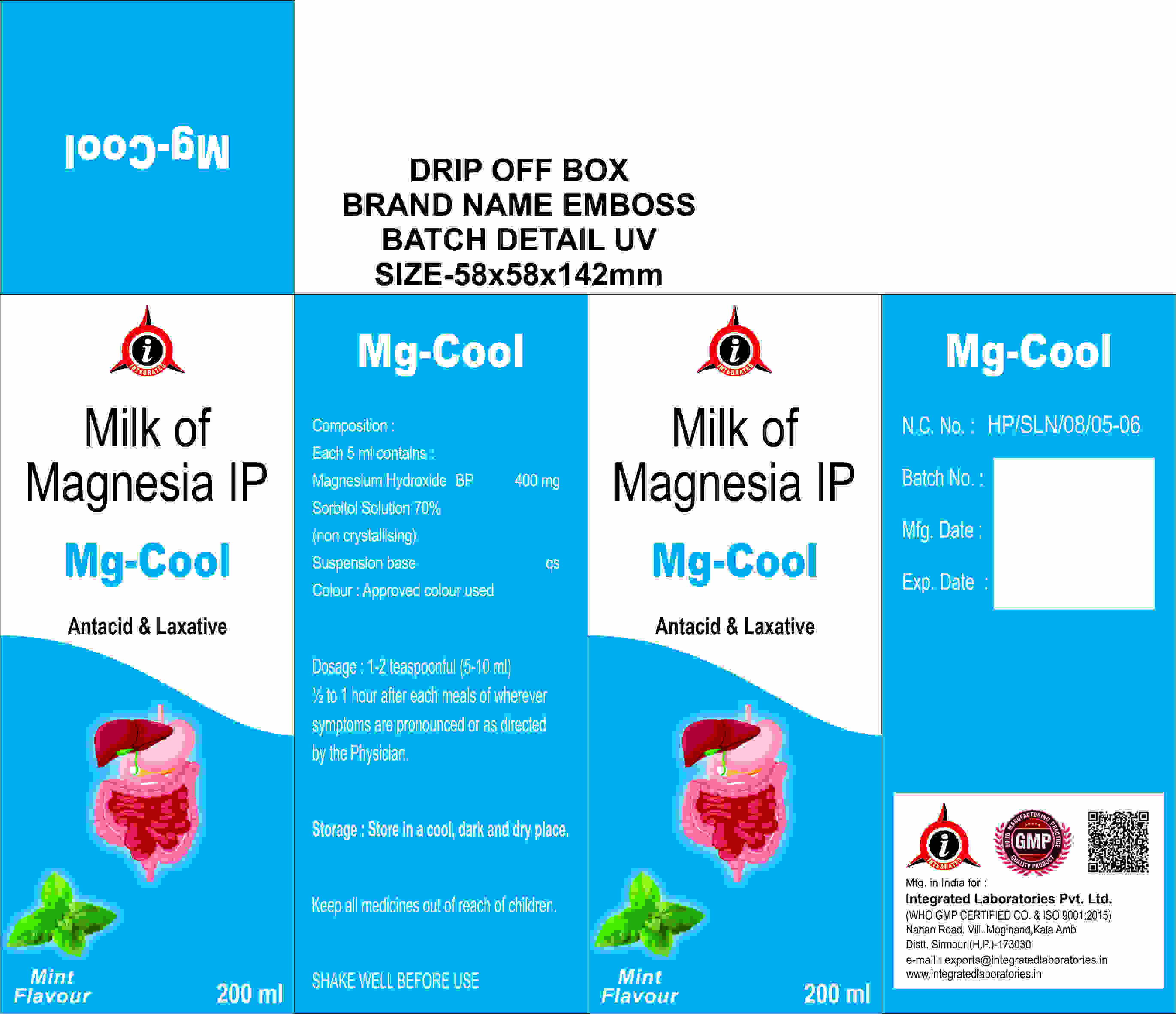 Magnesium Hydroxide BP 400mg (Mg-Cool)