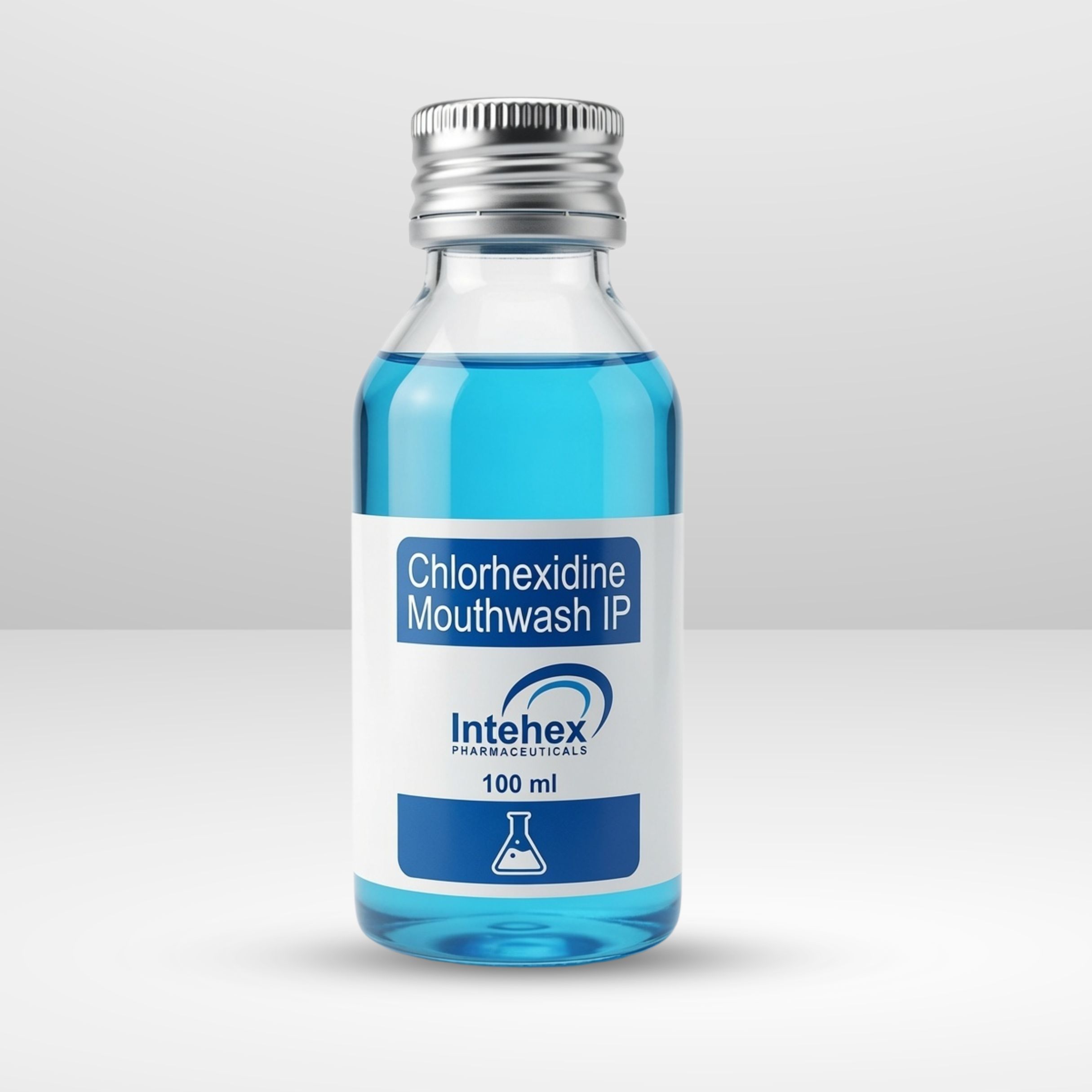 Bottle and box of INTEHEX Chlorhexidine Gluconate Antiseptic Mouthwash