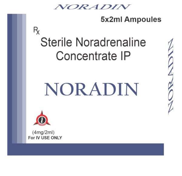 Sterile Noradrenaline Concentrate Injection IP 4mg