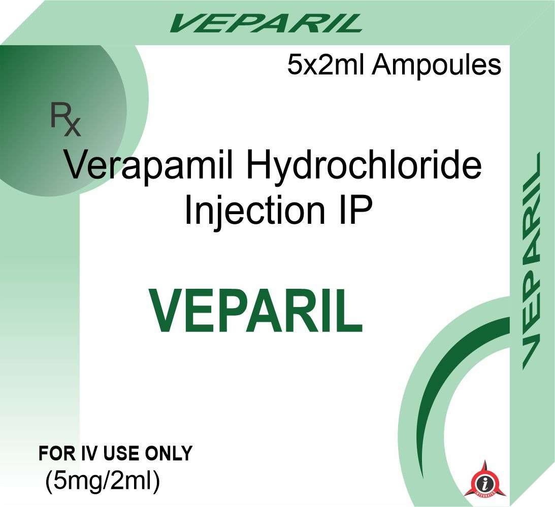 Verapamil Hydrochloride Injection IP 5mg (VEPARIL 5mg2ml)